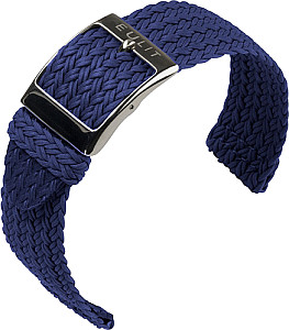   Uhrenarmband Eulit Dornschließe - Perlon - blau ohne Naht 